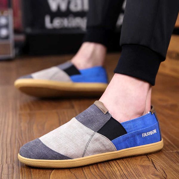 

running shoes 2021 summer breathable men's canvas korean version lazy people's fashion shoes traniers sneakers
