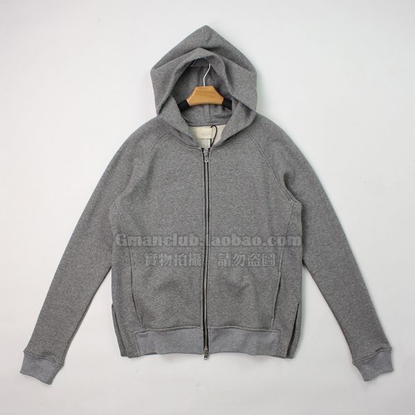 

Fear of God fog 6th 4th season classic grey zipper Hoodie sweater cardigan RKN4, Gray