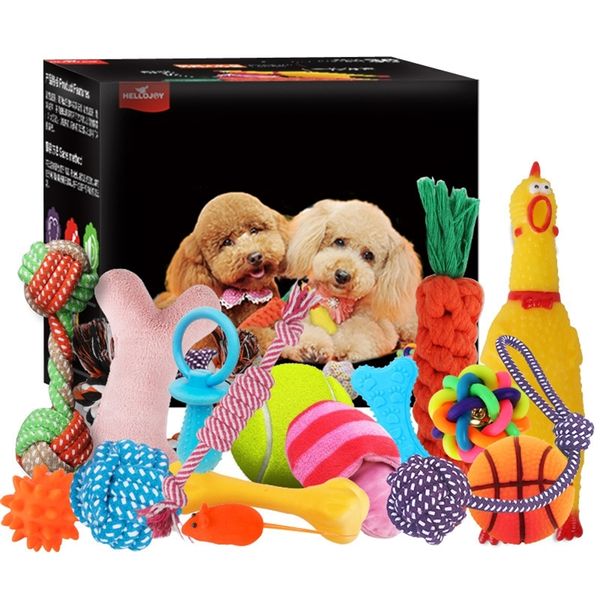 Щенок собака питомца жевать игрушки подарок набор домашних животных игрушки прочный хлопок чистые зубы для маленьких до средних собак игрушка кошек домашних животных 210312