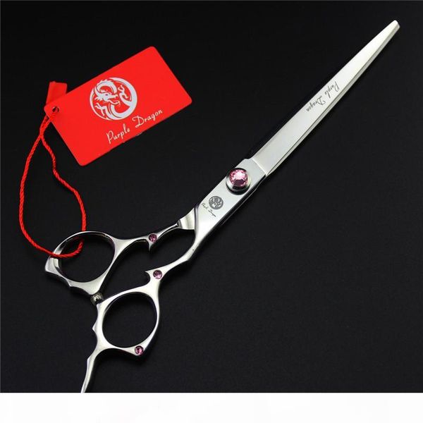 

purple dragon 7.5 inch tail handle with pink rhinestones pet shears professinal steel pet cat dog grooming supplies