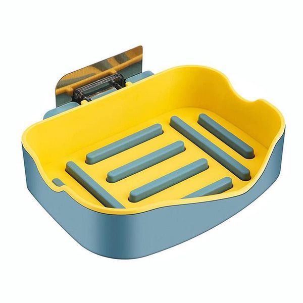 

soap dishes no drilling dish holder wall mounted sponge for kitchen bathroom organizer plastic