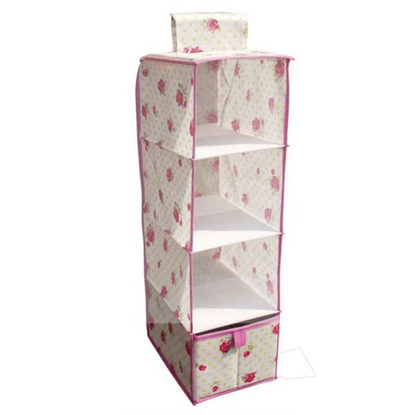 

4 section shoes garment organizer rack pocket stand holder wardrobe hanging bag