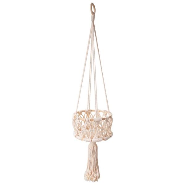 

storage baskets hanging basket fruit decorative cotton rope woven