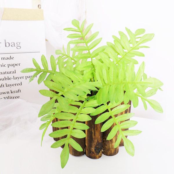 

decorative flowers & wreaths 1 bouquet artificial leaves willow green leaf hanging plants garden home wedding diy silk jungle plant branch t