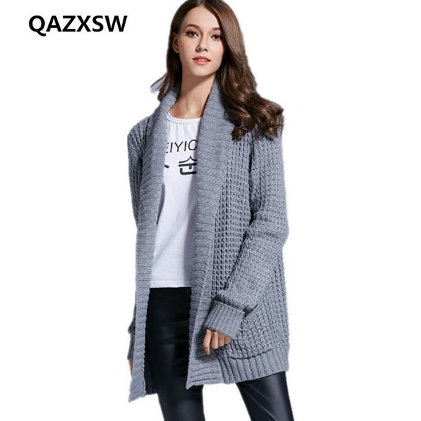

women's sweaters 2021 autumn winter loose thick solid warmth knit long sleeve women knitwear cardigan sweater cz233, White;black