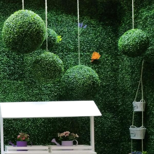 

decorative flowers & wreaths artificial plant milan grass ball indoor green vegetation decoration wedding set props shopping mall flowe