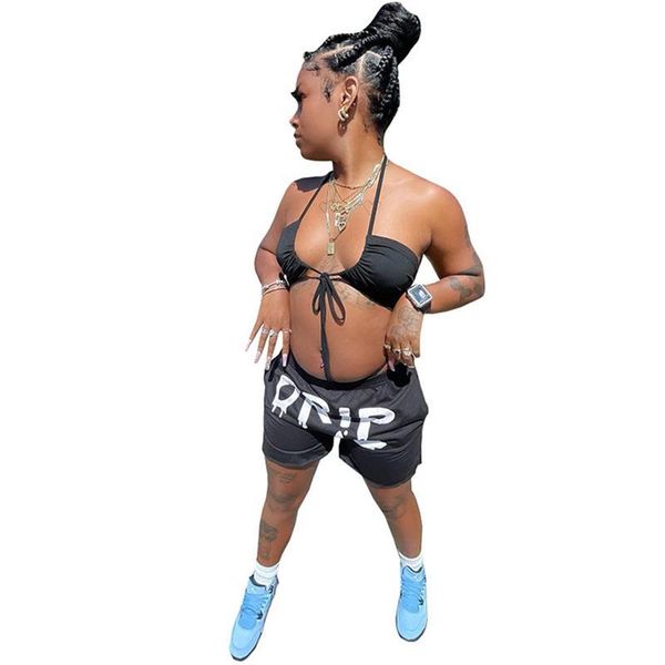 

women's tracksuits 2 pieces set african sets printing women bra vest and shorts suits casual two piece outfits africa clothing, Gray