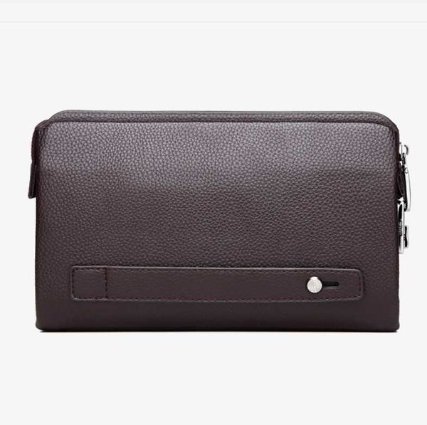 

wallets trend leather men's wallet multi card mens password lock zipper clutch purse high capacity business purses, Red;black