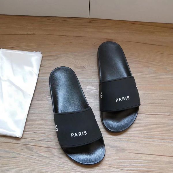 

36-46 fashion paris mens womens luxury designer slippers beach slipper ladies flip flops loafers black ourdoor home slides chaussures shoes