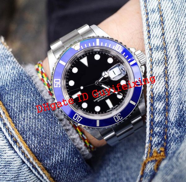 Último relógio de luxo de relógio de pulso assistir 41mm 126610 16610 126618 126613 124060 Beliscos azuis de cerâmica automática homens mecânicos Black Sport Business Steel Watches de aço