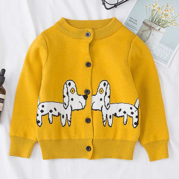 

1-6yrs baby dog children clothing boys girls long sleeve knitted kids cardigan coat, Blue