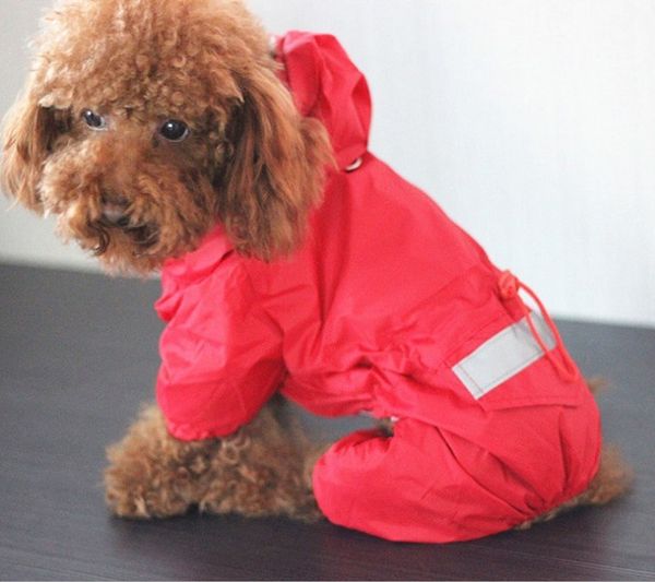 

pet raincoat cloth teddy dog reflective rainproof windproof medium and small