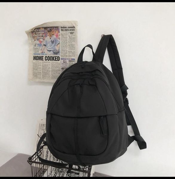 

backpack 2058 junior high school students large capacity male ins campus female summer travel solid color