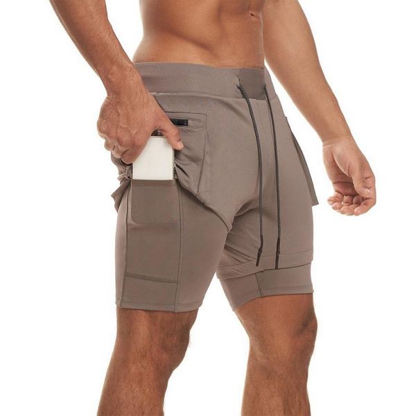 

men's shorts muyogrt 2021 running mens 2 in 1 sports male double-deck quick drying men jogging gym, White;black