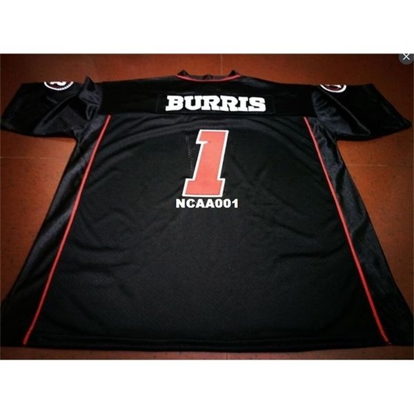 

668 ottawa redblacks #1 henry burris black college jersey or custom any name or number jersey
