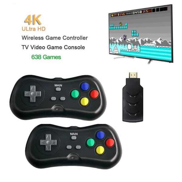 

game controllers & joysticks hobbylane hd tv video console built-in 638 games dual players infrared connection wireless controller r30