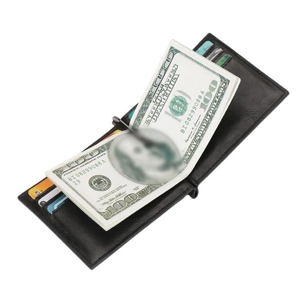 

card holders fashion men's leather solid color wallet business holder package credit id purse money case porte carte, Brown;gray