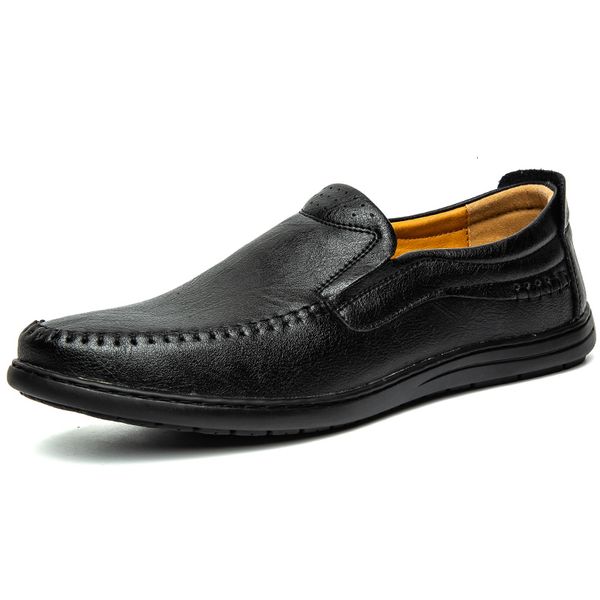 

dress shoes men formal leather business shoes luxury male office work loafers breathable wedding party anniversary 1h89, Black