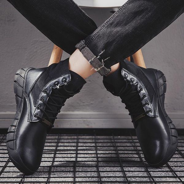 

boots man white sneaker casuales para sale spring black shoe boty sapato mens slip botas work leather dress sapatos home western de