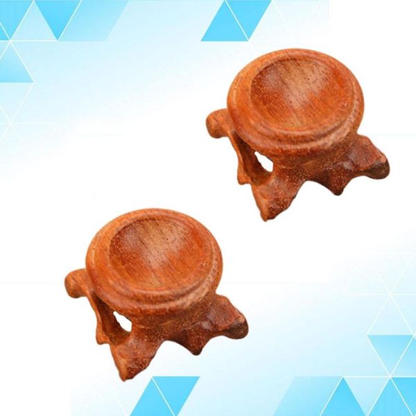 

2pcs calabash base holder solid wood crystal base redwood crystal stand vintage holder wooden bal