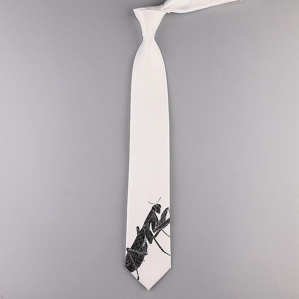 

neck ties male men's original design fun creative sketch mantis print tie men women retro casual personality necktie, Blue;purple