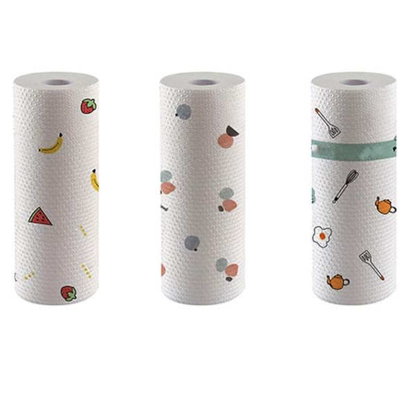 

cleaning cloths 3 rolls of kitchen lazy rag washable wipes padded hanging dishwashing cloth