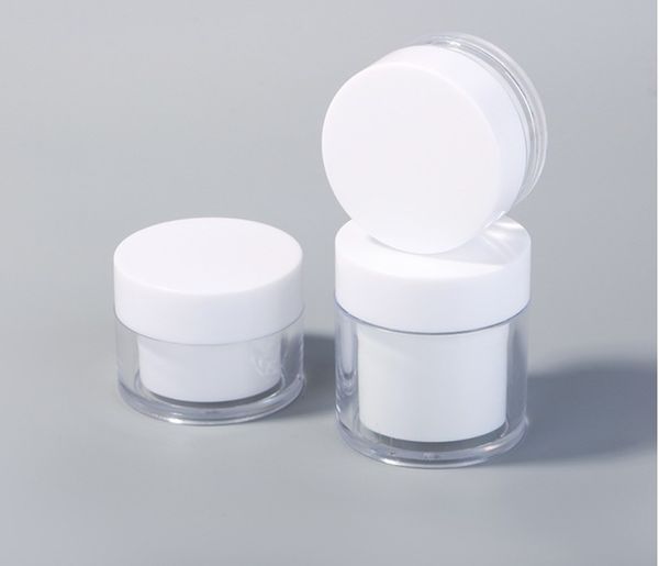 20g/30G/50g Doppi Strati Flaconi Cosmetici Vuoti Riutilizzabili Contenitore per Crema Viso in Plastica Accessori per la Cura della Pelle