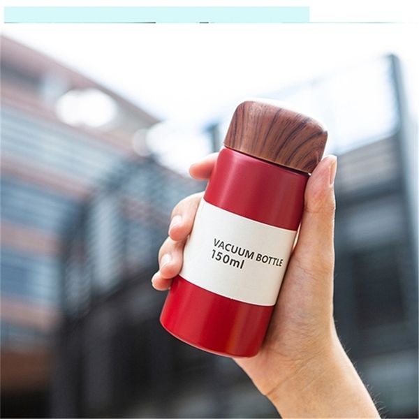 Mini süße Kaffee-Vakuumflaschen Thermoskanne 150 ml 250 ml kleine Kapazität tragbare Edelstahl-Reisewasserflasche Thermoskannen 211029