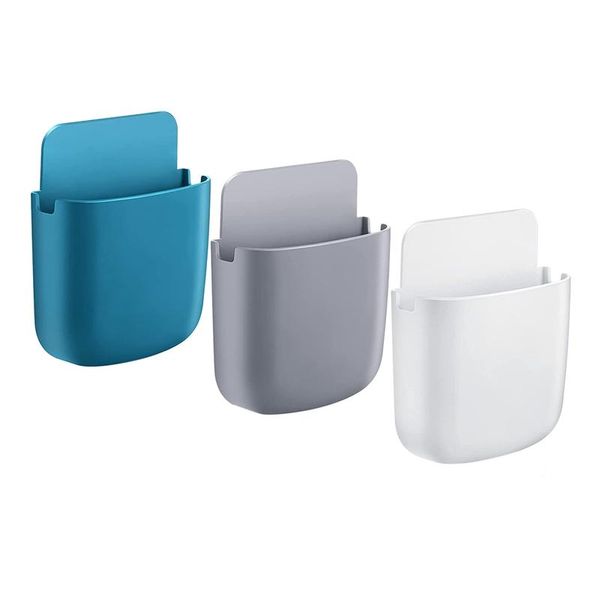 

storage bottles & jars 3 pieces remote control holder wall mount adhesive media box sticky organizer