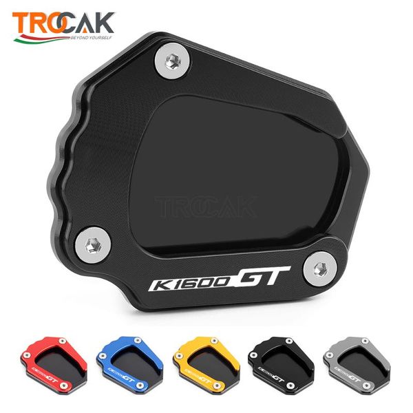 

handlebars cnc foot side stand extension pad for k1600gt k1600gtl k 1600 gt gtl 2021-2021 2021 kickstand plate enlarge