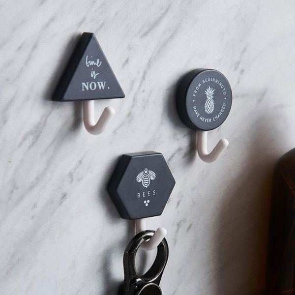 

hooks & rails nordic geometry adhesive key holder wall hanger for hanging clothes coat rack home kitchen bathroom accessories