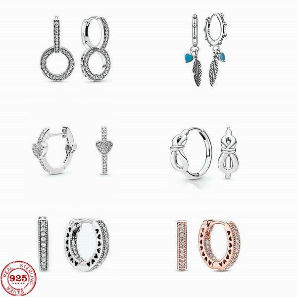 

stud silver earrings real 925 sterling classics zircon are suitable as birthday gifts for girls fashion jewelry, Golden;silver