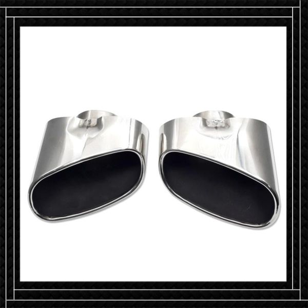 

motorcycle exhaust system one pair of pipe for b-mw x5 e70 2008-2013 stainless steel silver muffler tip car accessories rear diffuser end