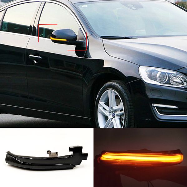 

2pcs for volvo v40 cc ii v60 s60 2011-2018 s80 v70 iii led dynamic turn signal light side mirror sequential blinker lamp