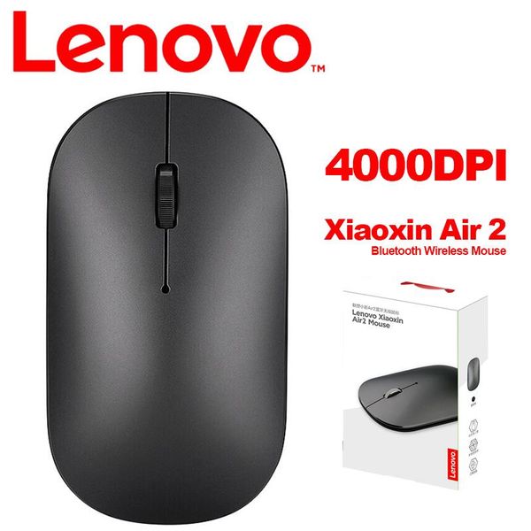 

mice original lenovo xiaoxin air 2 4000dpi wireless mouse with cnc polishing bluetooth 4.0 dual-mode for windows laptop