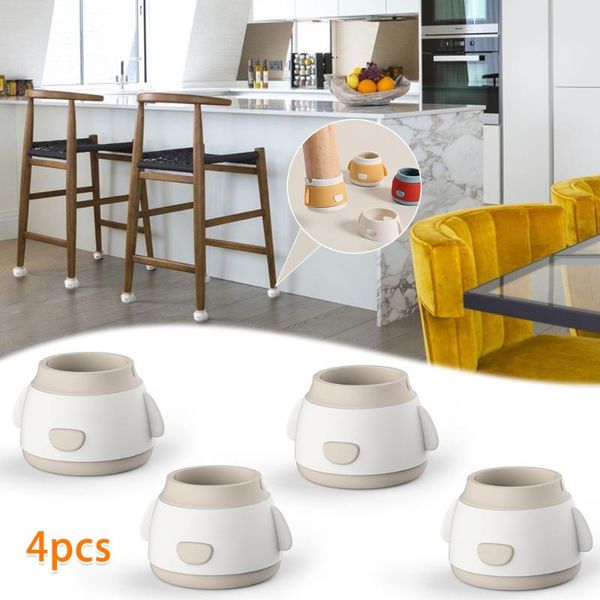 

chair covers 4 pcs/set silicone table leg cap pad furniture non-slip feet cover protection bottom pads leveling home decor