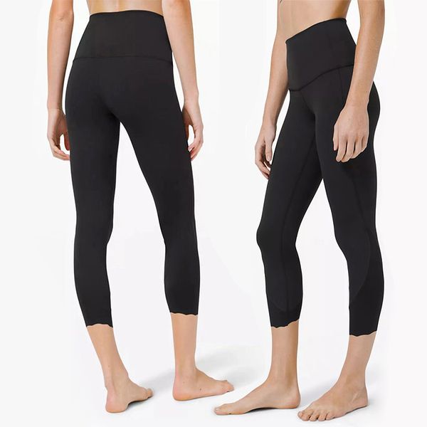 

yoga ninth petal shaped trouser leg pants breathable panties gym leggings sports tight fitness pant waist trousers for women running workout, Black;pink