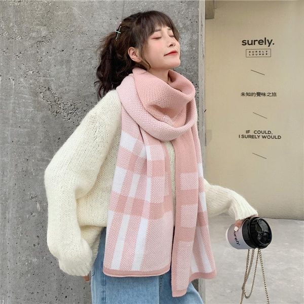 

scarves mingjiebihuo autumn and winter arrival lovely plaid scarf warm fashion thick soft comfortable shawl, Blue;gray