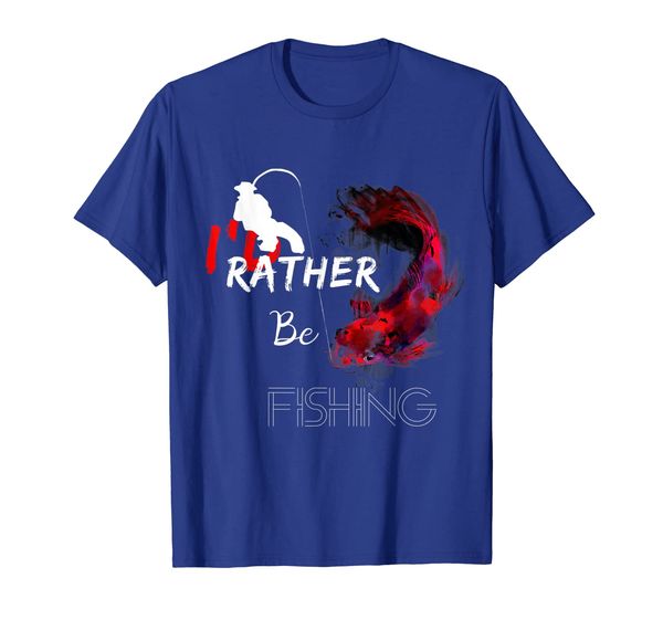 

i would rather be fishing funny gift fisherman fish t-shirt, White;black