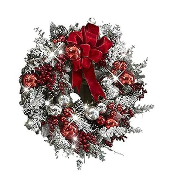 

christmas decorations flower wreath pendant unique door garland year porch sign xmas decor hanging cloth gifts