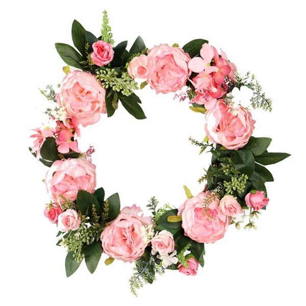 

decorative flowers & wreaths artificial peony wreath spring summer for front door farmhouse window wall wedding party home decor