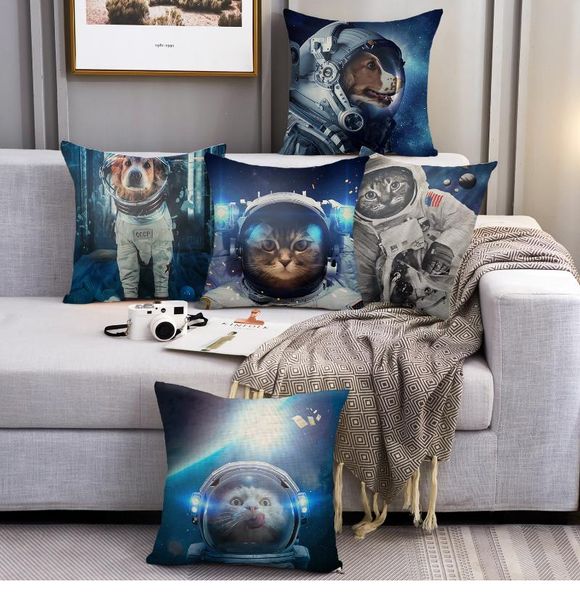 

pillow case animal dog cat square cushion cover polyester throw pillows cushions for home decor 45x45cm