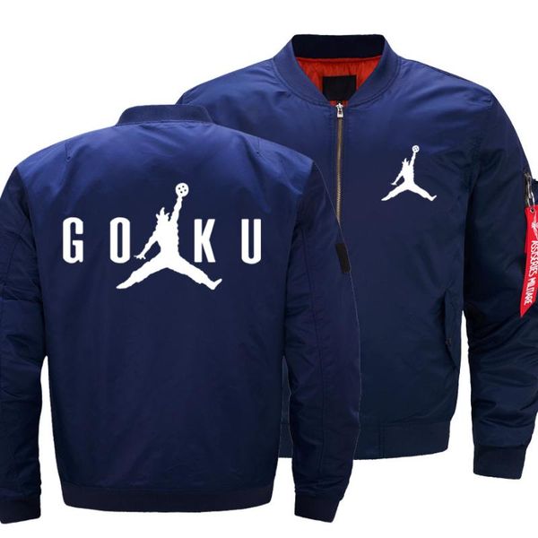 

men's jackets fashion autumn winter anime z goku cartoon logo jacket men round collar baseball flight male uniform coat, Black;brown