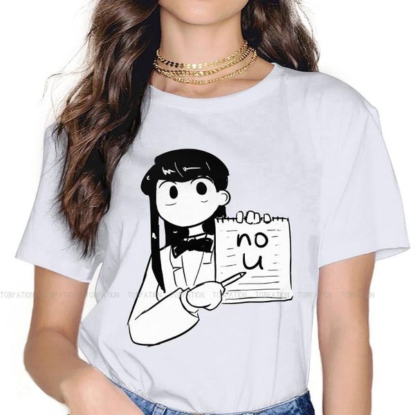 

women's t-shirt komi can't communicate tadano anime women t shirt shouko no female harajuku kawaii teesÂ ladies 5xl oversized tshi, White