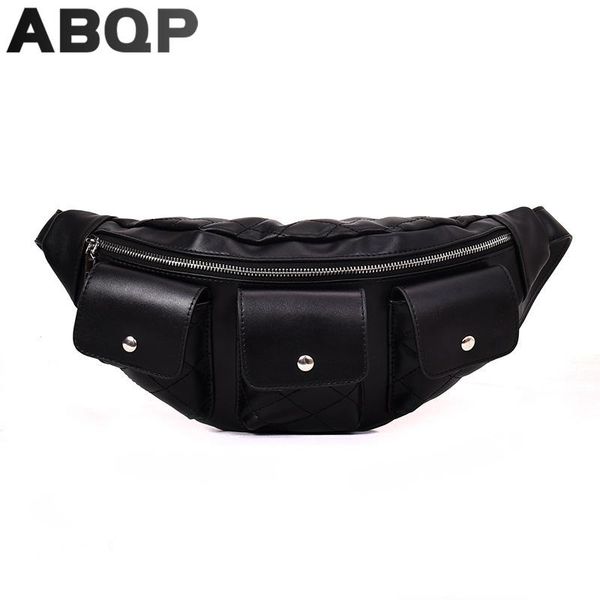 

waist bags abqp multi pockets belt for women large capacity female travel shopping chest bag leather women's