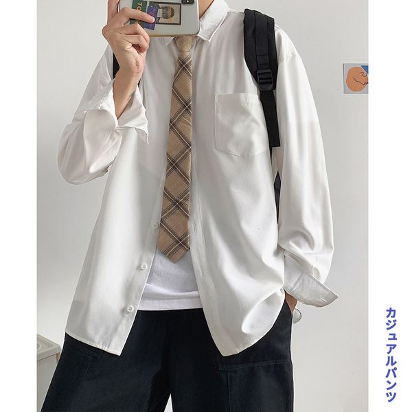 

2021 new men's ice silk fabric handsome hawaiian shirt french cuff mens clothes long sleeves fashion trend loose shirts -3xl 664c, White