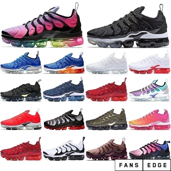 

2021 plus tn running shoes triple black white hyper violet blue orange targerine mint outdoor breathable mens trainers sport sneakers