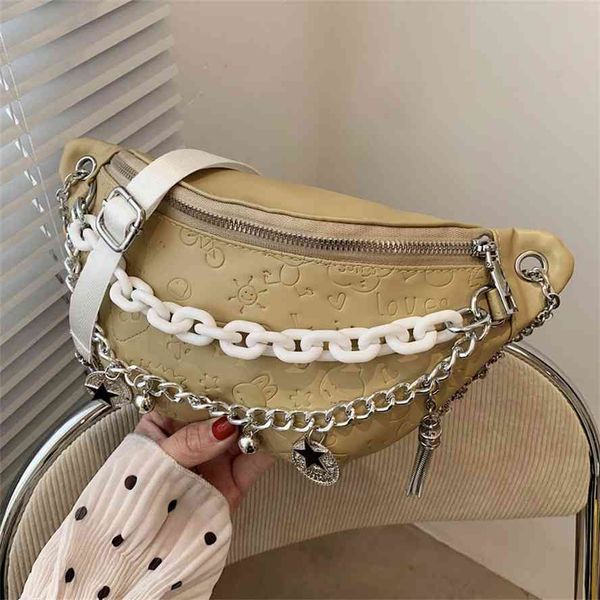 

french small women's 2021 new versatile waist chest single shoulder messenger bag