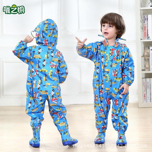 

raincoats children's jumpsuit thin hooded rainbow boy baby convention cut not leak comfortable light