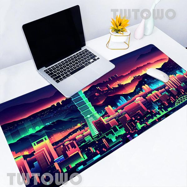 

mouse pads & wrist rests city dawn hd gaming mat anime gamer art lovely soft office decoration carpet mousepad mousepads desk